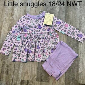 Little Snuggles Halloween Print long sleeve & Pants Peplum set 18/24